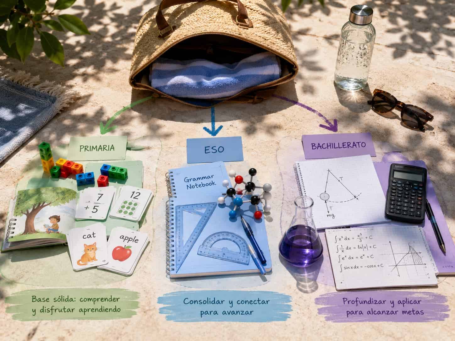 Alumno organizando el refuerzo de verano según materias prioritarias y curso escolar